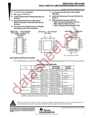 SN74LV139APW datasheet  